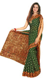 Tamaira Fashion Womens Plain Weave Pure Cotton Saree Without Blouse Piece(2355_Dark Green)