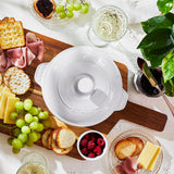 Staub Ceramics Covered Brie Baker, 8In, White