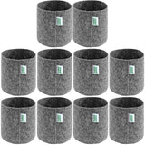 Anandi GreenS 6X6 Inch 400 Gsm Geo Fabric Plant Grow Bag Suitable For Terrace And Flowers Vegetable Gardening Light Grey Color