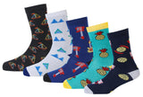Rc. Royal Class Boys & Girls Calf Length Soft Cotton Multicolored Socks For Kids (Pack Of 5 Pairs)(810 Years)