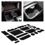 CupHolderHero Fits Toyota Tacoma 2016-2023 Accessories Custom Non-Slip Anti-Dust Cup Holder Inserts Center Console Liners Door Pocket Mats Interior Protection 19pc Set Double Cab Gray Trim-New