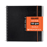 MENORAH Square Spiral Sketch Book for Artist 180 GSM 100 Pages/50 Sheets Square Sketchbook for Drawing, Painting, Acryli
