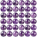 100Pcs Natural Stone Beads 8mm Amethyst Round Gemstone Loose Beads with Elastic Bracelet String for Bracelets Necklace Jewelry M