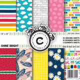 Craftastique Shine Bright Scrapbooking Pattern Paper Pack (20 Sheets | 250 Gsm) (12 X 12 Inches) | Decorative Pattern Paper For