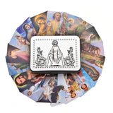Catholic Holy Card Prayer Cards with Metal Box, Catholic Gifts, Assorted Holy Cards with Catholic Saints and Prayers - 144Pcs