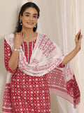 Libas Women'S Cotton Kurta Sets (400073O_Red_Xl)