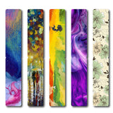 woopme 5 PCs Abstract Image Magnetic Bookmark for Students Kids Book Lovers Readers Gift Magnetic Page Clips Folding