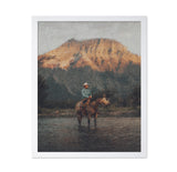 Poster Master Vintage Cowboy Poster - Retro Landscape Print - Wild West Art - Western Art - Horse Riding Art - Gift for Men & Wo