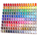 New brothread Mega Kit 150 Colors Compatible with Brother & Janome Polyester Embroidery Machine Thread 40WT 500M/550YD Compatibl