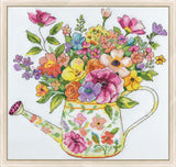 Design Works Crafts Watering Can Floral Counted Cross Stitch Kit