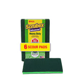 Scrubex Heavy Duty Odor Resistant MultiPurpose Scouring Pads, 6 Count for Kitchen and Household, Dual Sided, Safe for NonCoate
