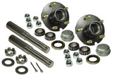 Pair of 5-Bolt On 4-1/2 Inch Hub Assembly (AKRD-2200545) Includes (2) 1-1/16 Inch Straight Spindles & Bearings