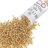 Miyuki Delica Seed Beads - Size 11/0 (1.6 mm), DB0034, Light 24K Gold Plated, 7.2 g, Approx. 1440 Beads, Made in Japan