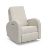 Storkcraft Santa Monica Power Recliner Swivel Glider (Dune Basketweave) - Effortless Electronic Power Recline, USB-A & USB-C Cha