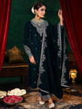 Libas Women'S Velvet Kurta Set (48815O_Teal Blue_2Xl)