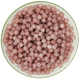 WHNKFB 10mm 50PCS Natural Strawberry Quartz Round Beads, Loose Crystal Beads with Strawberry Seed-Like Contents for Jewelry Maki