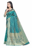 Sugathari Womens Banarasi Saree Pure Kanjivaram Silk Saree Soft New Ladies 2023 Design Wear Pattu Sarees Latest Party Sari Collections With Blouse Piece For Wedding Sadi (San Pari-192 Rama)