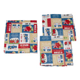 Lippert Vinyl Tablecloth with Bench Covers for Picnic Tables - Camping Patchwork, Green