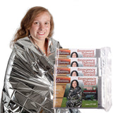 Grizzly Gear Emergency Mylar Blanket 4 Pack 7 x 4 1/3 Thermal Weatherproof Survival Gear Durable Tearproof Prepper Supplies