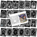 Liliful 24 Pcs Gothic Dark Romantic Coloring Book Bulk Intricate Noir Illustration Books, Ideal for Leisure Relaxation, Gothic E