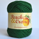 Spinrite Peaches & Creme (Cream) Cotton Yarn Forest Green 2.5 oz