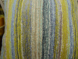 Plutus Brands Plutus Spoft Stire Cornflower Handmade Throw Pillow, 16 X 16, Blue/Mustard/Lavender