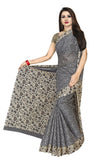 Tamaira Fashion Womens Plain Weave Pure Cotton Saree Without Blouse Piece (Ab16_Grey)