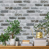 Guvana 17.3 787 Brick Peel and Stick Wallpaper Red/Blue/Grey Brick Contact Paper Self Adhesive Wallpaper 3D Brick Texture Vinta