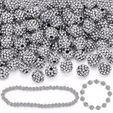 150 Pcs Black White Rhinestone Beads for Jewelry Making, Sparkle Crystal Clay Christmas for Bracelet Baseball Necklace Earring C