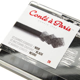 ContParis 12 Count 2B Sketching Crayons Set, Black