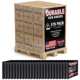 Samsill Durable 1 inch 3 Ring Binder, D Ring Binder, 100% Recycled Chipboard, Black, Pallet of 576 Binders in 24 Cartons