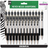 ZEBRA Z-Grip Mechanical Pencil, 0.7mm Point Size, HB #2 Graphite, Black Grip, 24-Count - (Case of 48 packs, 1152 Count Total) (1