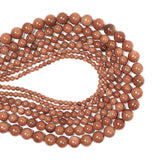 Malahill semiprecious Stone Beads for Jewelry Making, Sold per Bag 5 Strands Inside, Gold Sand Stone 10mm