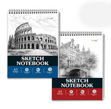 GOWOO Ancient Rome Spiral Sketch Notebook, Amsterdam City Spiral Notebook : amsterdam illustration design, cityscape art book,