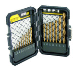MIBRO 871570 Titanium Extra Life Metal Master Drill Bit Set, 17 Pieces
