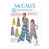 McCalls Patterns McCalls Girls Baggy Jumpsuit Sewing, Sizes 36 Patterns, White