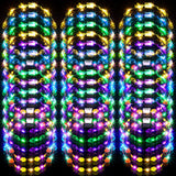 Waydress 40 Pieces LED Flower Crown Light up Headband LED Hair Garlands Glow in The Dark Flower Crown Wreath for Women Brides We