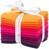 Robert Kaufman Kona Cotton Solids Birds of Paradise Fat Quarter Bundle 12 Precut Cotton Fabric Quilting FQs Assortment FQ13721