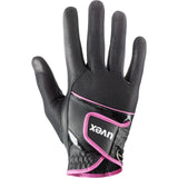 uvex sumair Horse Riding Gloves for Women & Men, Black-Pink, 6.5 - Stretchable, Breathable & with Touchscreen Capability