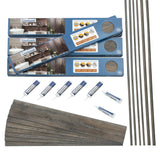 Palisade 46.7 in. x 7.2 in. Interlocking Vinyl Plank Shower and Tub Surround Kit in Natural Oak