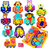 100% Non-Toxic Bathtub Numbers - Fun Bath Foam Toys - Educational Puzzles Floating Bathtub Animals for Kids Girls Boys - Set of