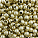 400 Acrylic Large Hole Beads for Crafts 8mm x 10mm Acrylic Barrel Beads with 4.8mm Large Hole, Matte Gold