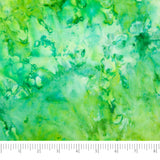 Singer Fabric - 100% Cotton, Batik Collection, Green Tone, 42 Inches, 2 Yard Precut