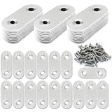 40 Pcs Stainless Straight Bracket (1.57*0.63 inch) Flat Straight Braces, Metal Fixed Connecting Plate, Can be Used to Repair Fur