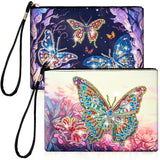 Geyoga 2 Pieces DIY Diamond Painting Purses 5d DIY Diamond Painting Handbag Art Wristlet Clutch Bag for Women Girls Art Craft Ma