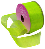 Morex Ribbon Sheer Organza Ribbon, 1.5 inch by 25 Yards, Citrus, 91809/25-502