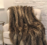 Plutus Brands Mountain Coyote Throw Pillow, 102 X 116, Light & Dark Brown
