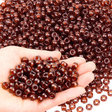 GMMA Brown Transparent Pony Beads for Bracelet Plastic Beads for Jewelry Making Fall Beads for Friendship Bracelets Thanksgiving