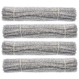 Waycreat 400 Pieces Pipe Cleaners Silver Chenille Stem for DIY Art Craft Decorations (6mm x 12 Inch)