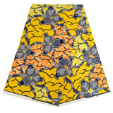 African Wax Fabric 6 Yards, Printed Ankara Polyester Cloth for Sewing, Dresses & Party Wear K6